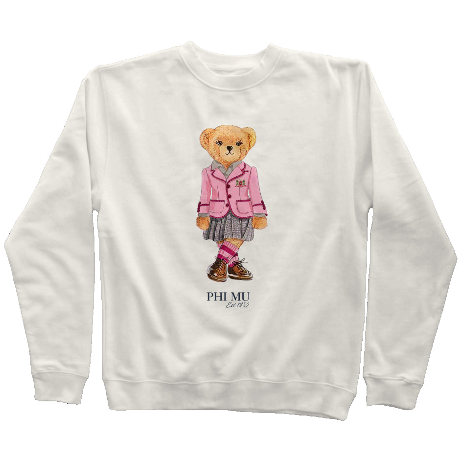 Phi Mu Sorority Bear Sweatshirt