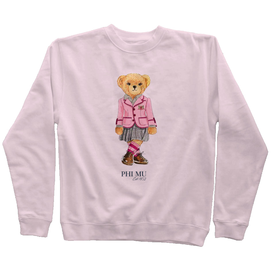Phi Mu Sorority Bear Sweatshirt