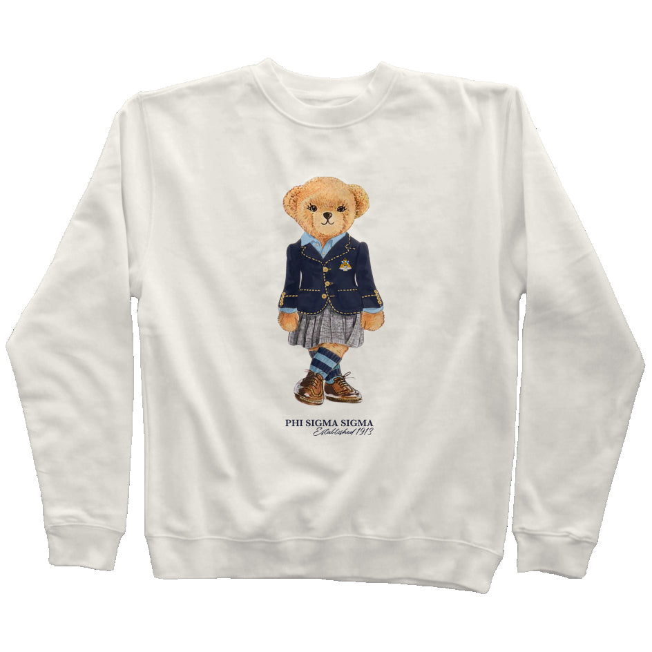 Phi Sigma Sigma Sorority Bear Sweatshirt