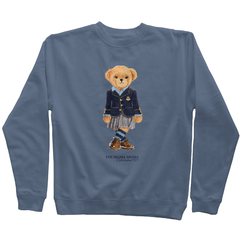 Phi Sigma Sigma Sorority Bear Sweatshirt