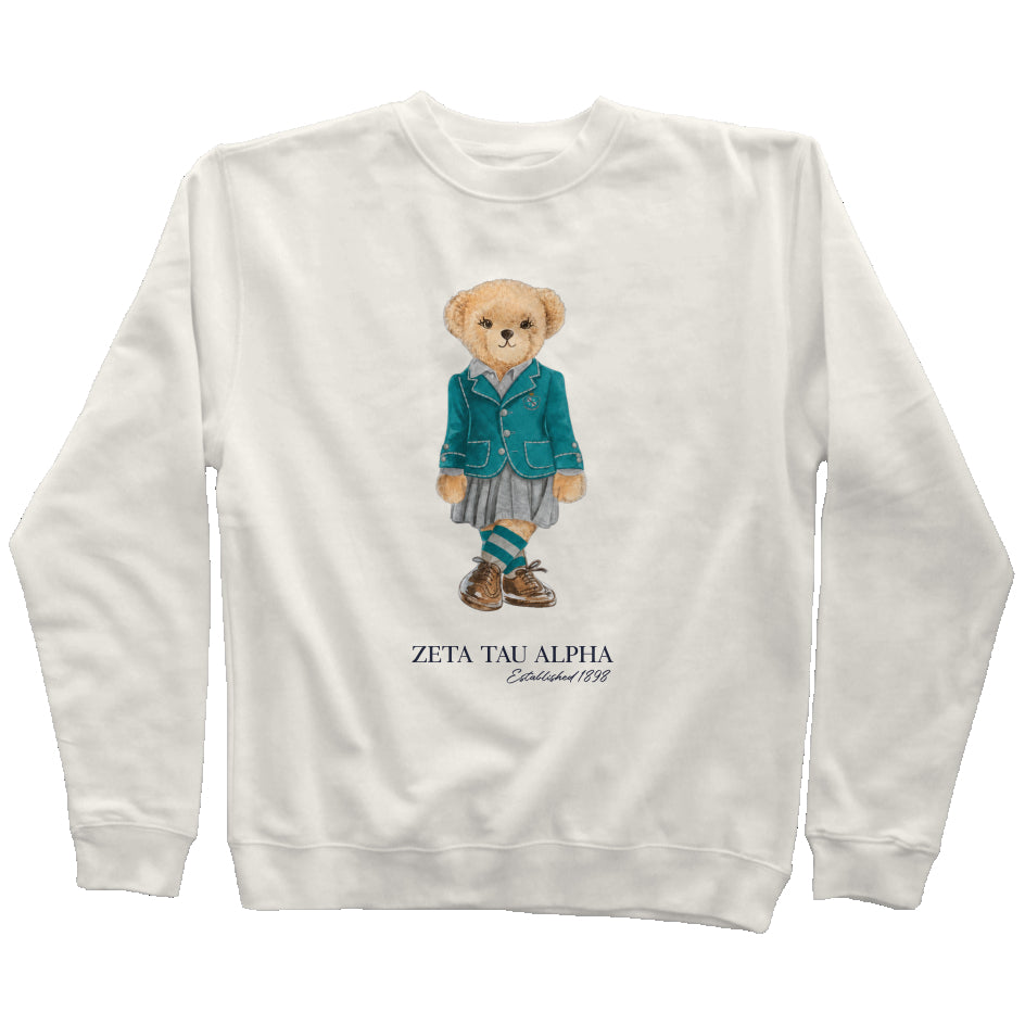 Zeta Tau Alpha Sorority Bear Sweatshirt