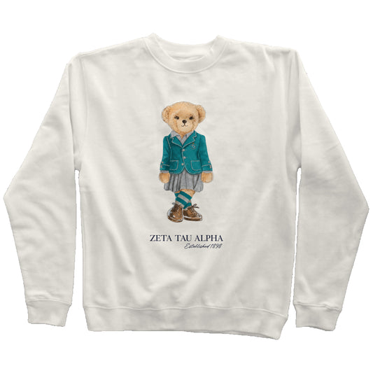 Zeta Tau Alpha Sorority Bear Sweatshirt