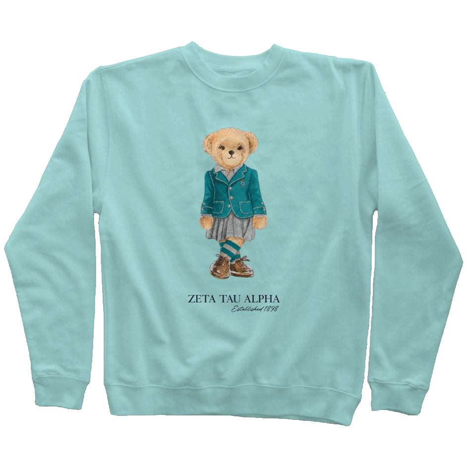Zeta Tau Alpha Sorority Bear Sweatshirt
