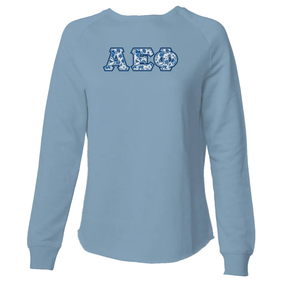 Alpha Epsilon Phi Blue Willow Sweatshirt