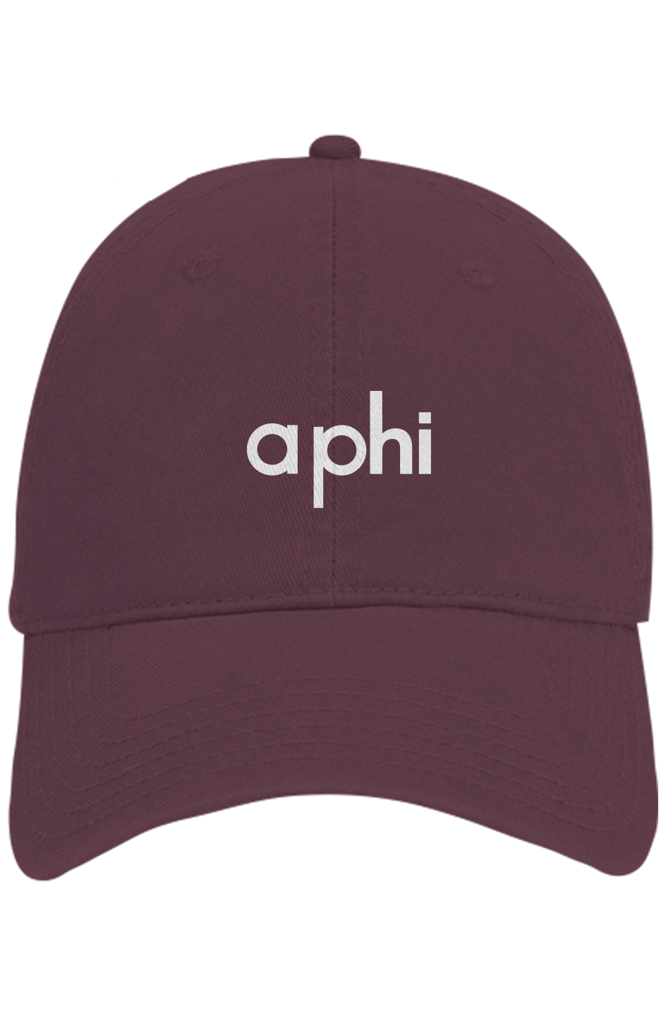 Alpha Phi White Puff Embroidered Hat