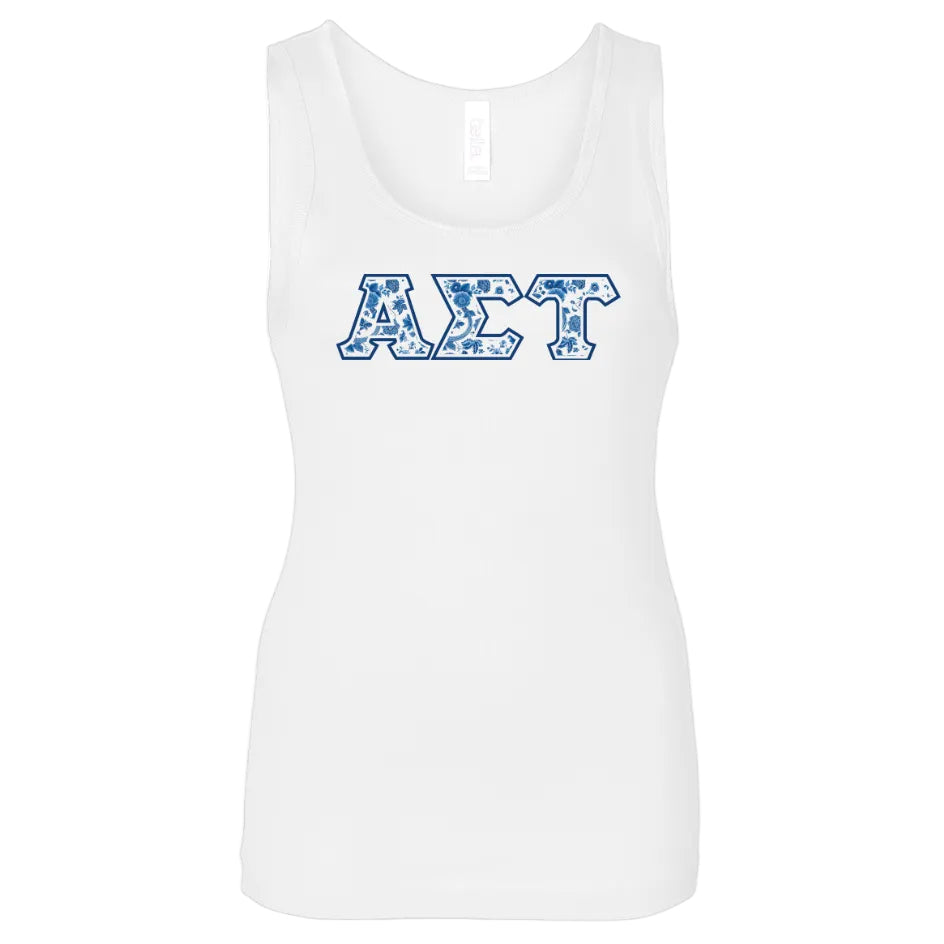 Alpha Sigma Tau Blue Willow Tank Top