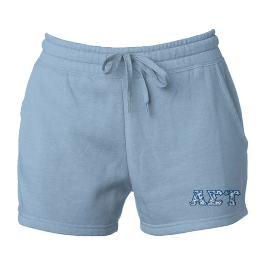 Alpha Sigma Tau Blue Willow Shorts
