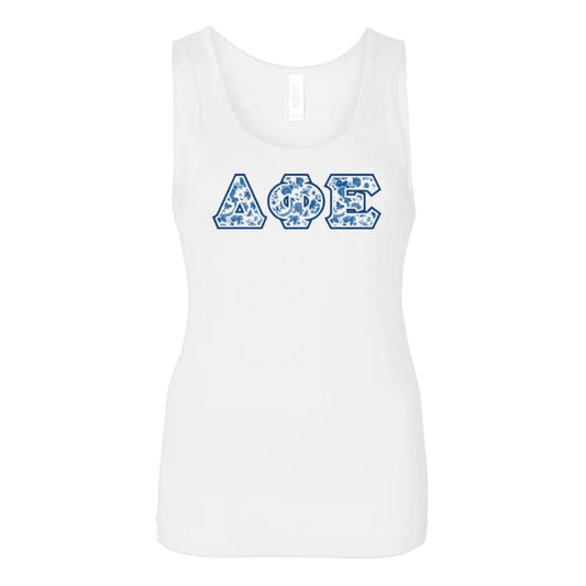 Delta Phi Epsilon Blue Willow Tank Top