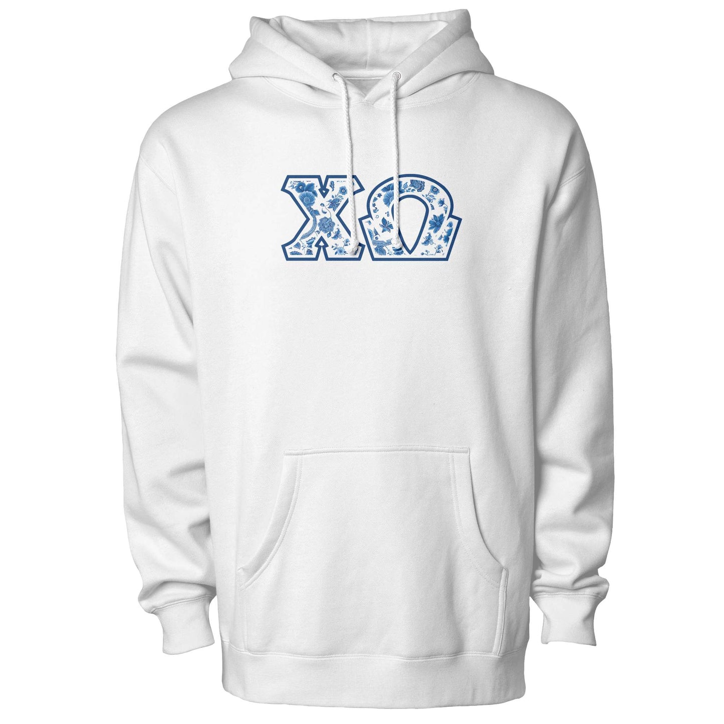Chi Omega Blue Willow Hoodie