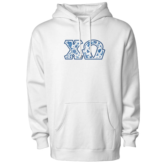 Chi Omega Blue Willow Hoodie
