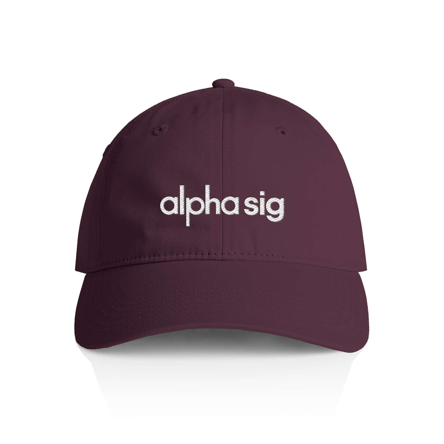 Alpha Sigma Alpha White Puff Embroidered Hat