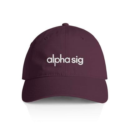 Alpha Sigma Alpha White Puff Embroidered Hat