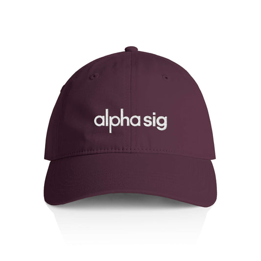 Alpha Sigma Alpha White Puff Embroidered Hat