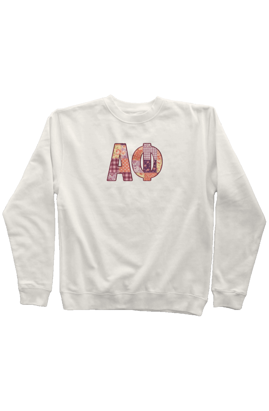 Alpha Phi Faux Patchwork Sweatshirt