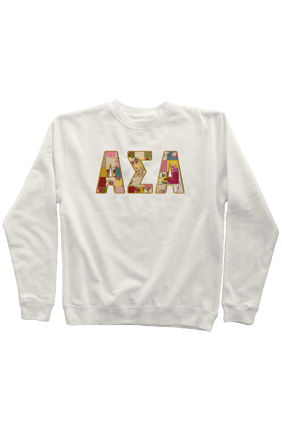 Alpha Sigma Alpha Faux Patchwork Sweatshirt