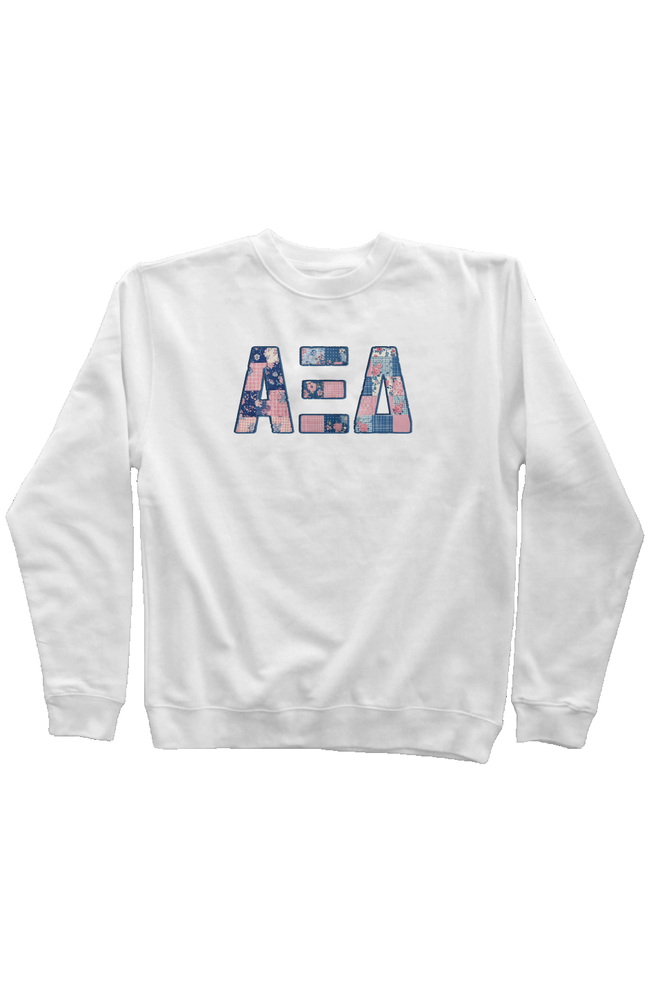 Alpha Xi Delta Faux Patchwork Sweatshirt