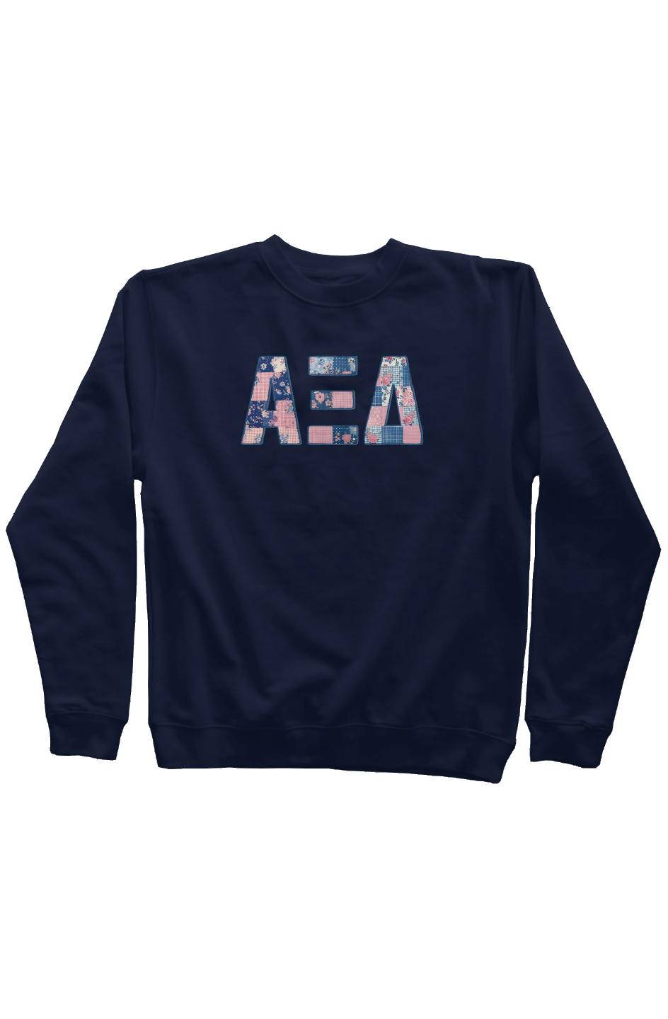 Alpha Xi Delta Faux Patchwork Sweatshirt
