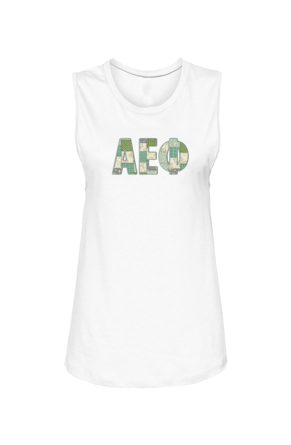 Alpha Epsilon Phi Faux Patchwork Tank Top