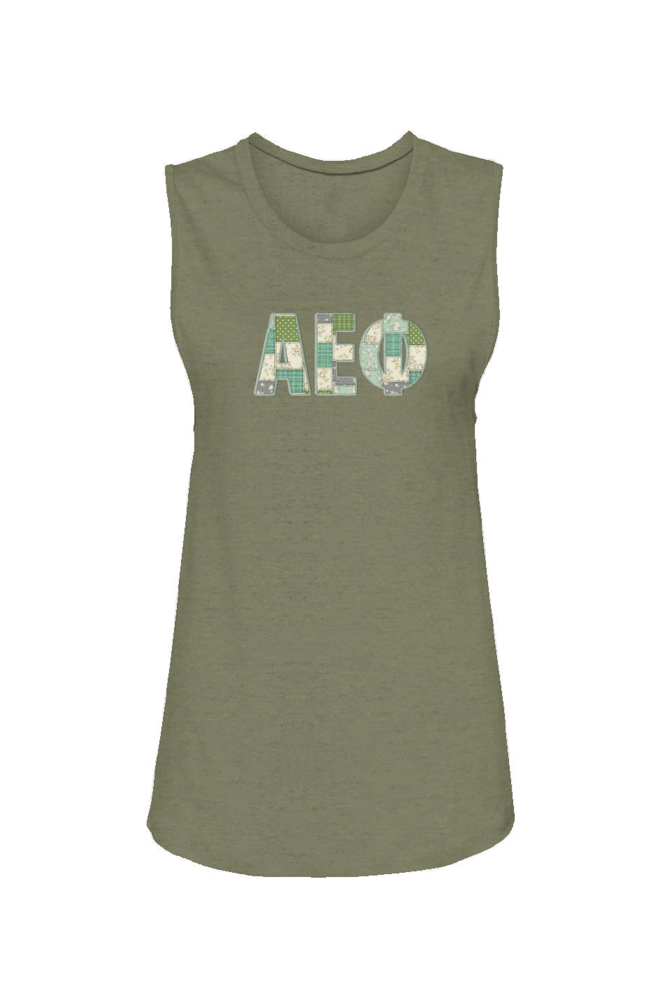 Alpha Epsilon Phi Faux Patchwork Tank Top