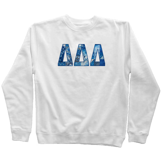 Tri Delta Faux Patchwork Sweatshirt