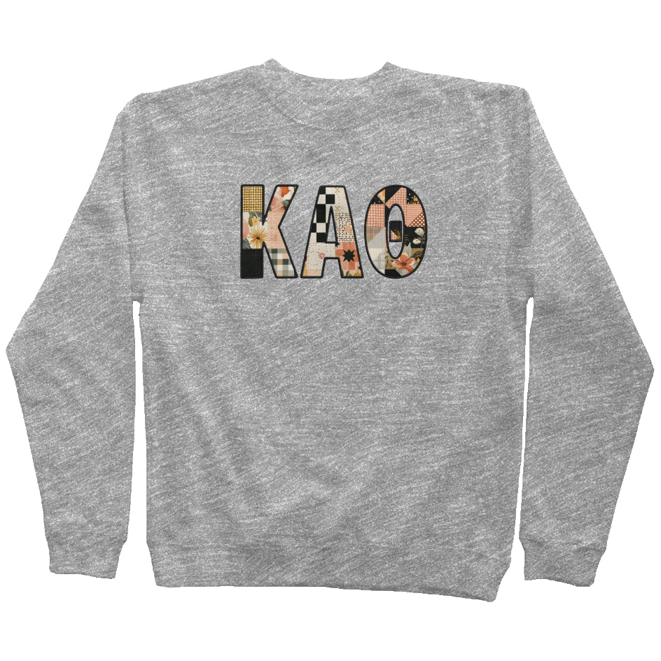 Kappa Alpha Theta Faux Patchwork Sweatshirt