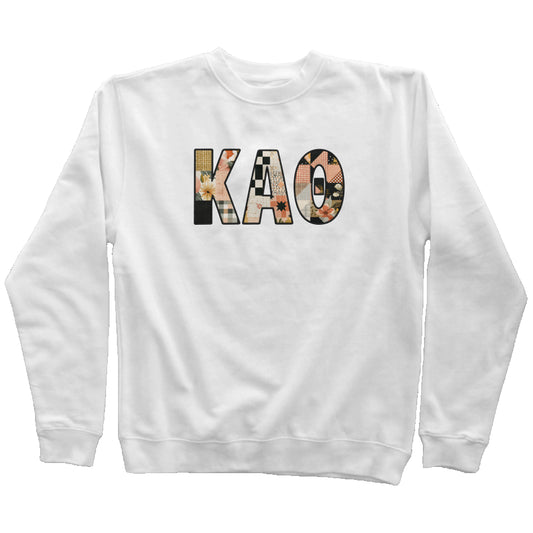Kappa Alpha Theta Faux Patchwork Sweatshirt