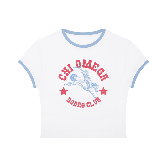 Chi Omega Rodeo Club Ringer Tee