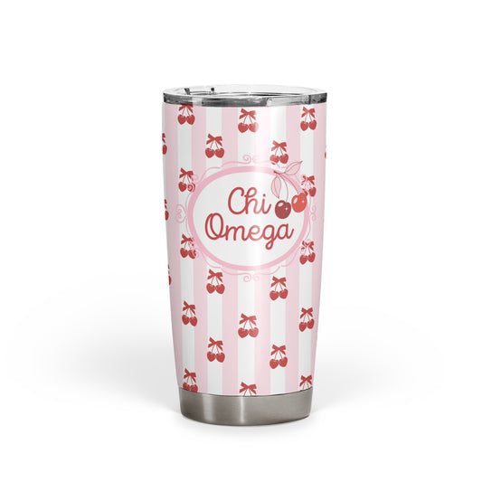 Chi Omega Cherries Tumbler