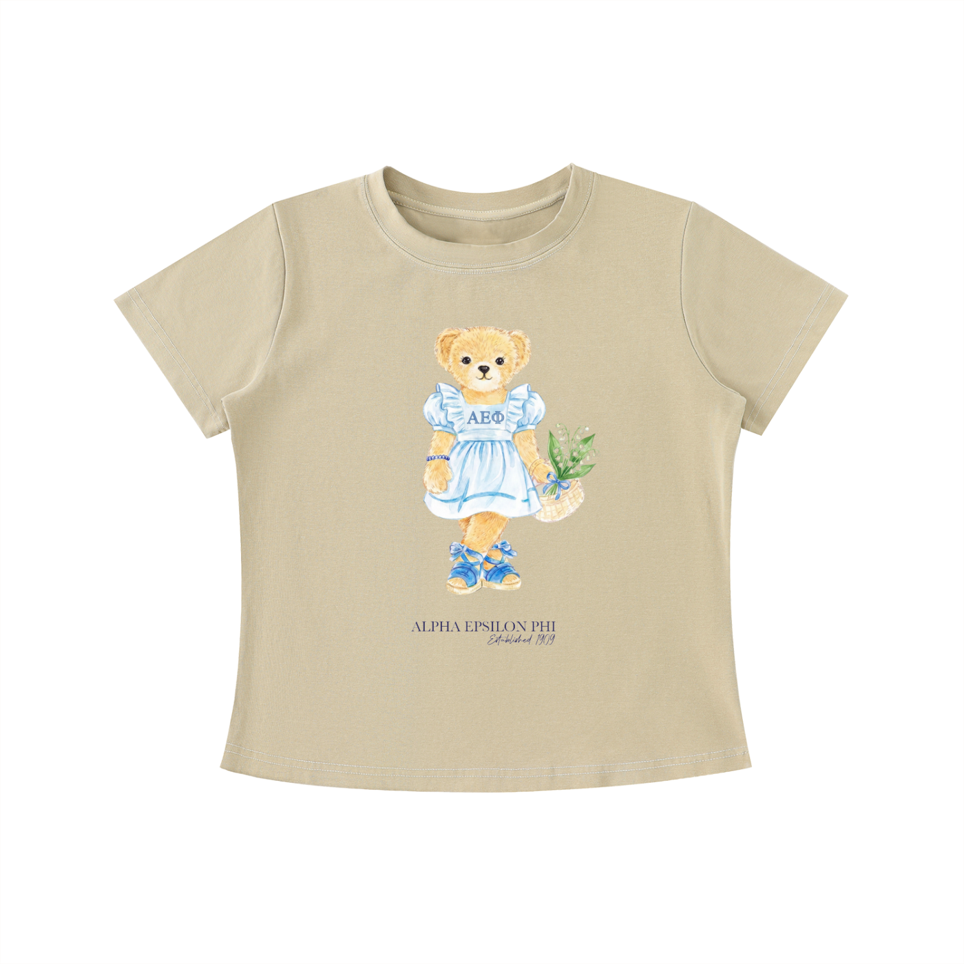 Alpha Epsilon Phi Flower Bear T Shirt