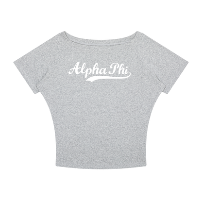 Alpha Phi Off the Shoulder Tee