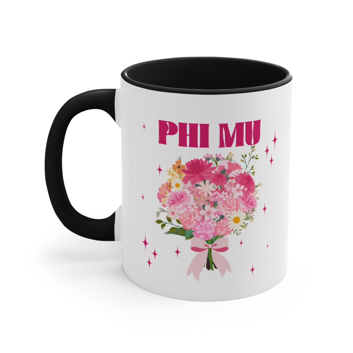 Phi Mu Bouquet Personalized Mug