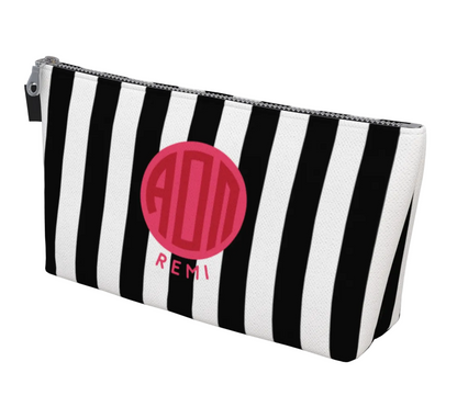 Alpha Omicron Pi Monogram Personalized Makeup Bag