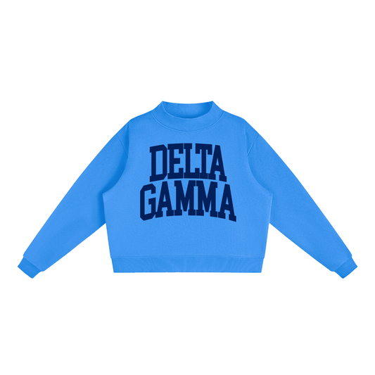 Delta Gamma Big Mock Neck Sweatshirt - Ivy Society