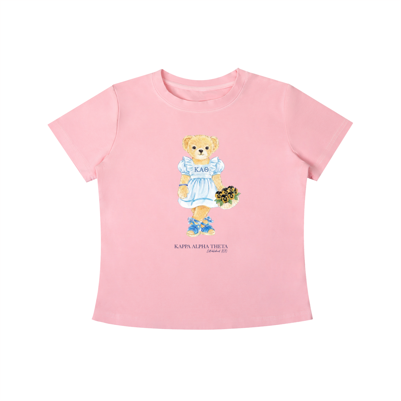 Kappa Alpha Theta Flower Bear T Shirt