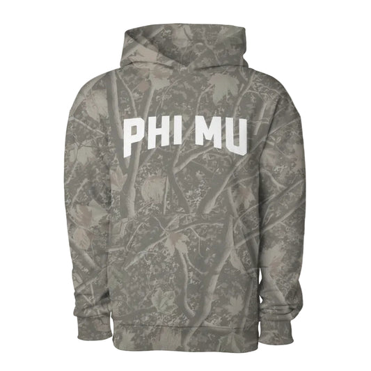 Phi Mu Camo Heavyweight Hoodie