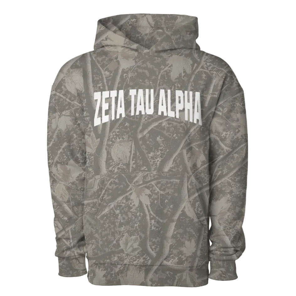 Zeta Tau Alpha Camo Heavyweight Hoodie