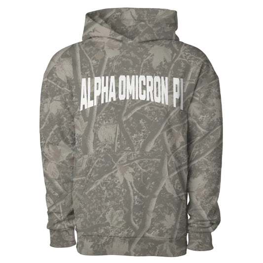 Alpha Omicron Pi Camo Heavyweight Hoodie