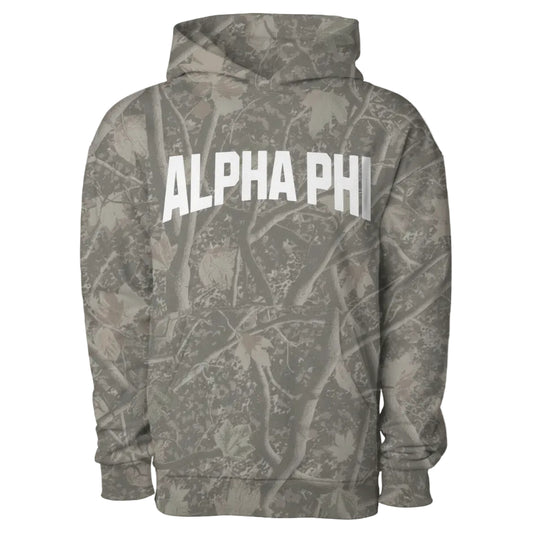 Alpha Phi Camo Heavyweight Hoodie