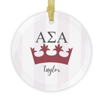 Alpha Sigma Alpha Personalized Ornament