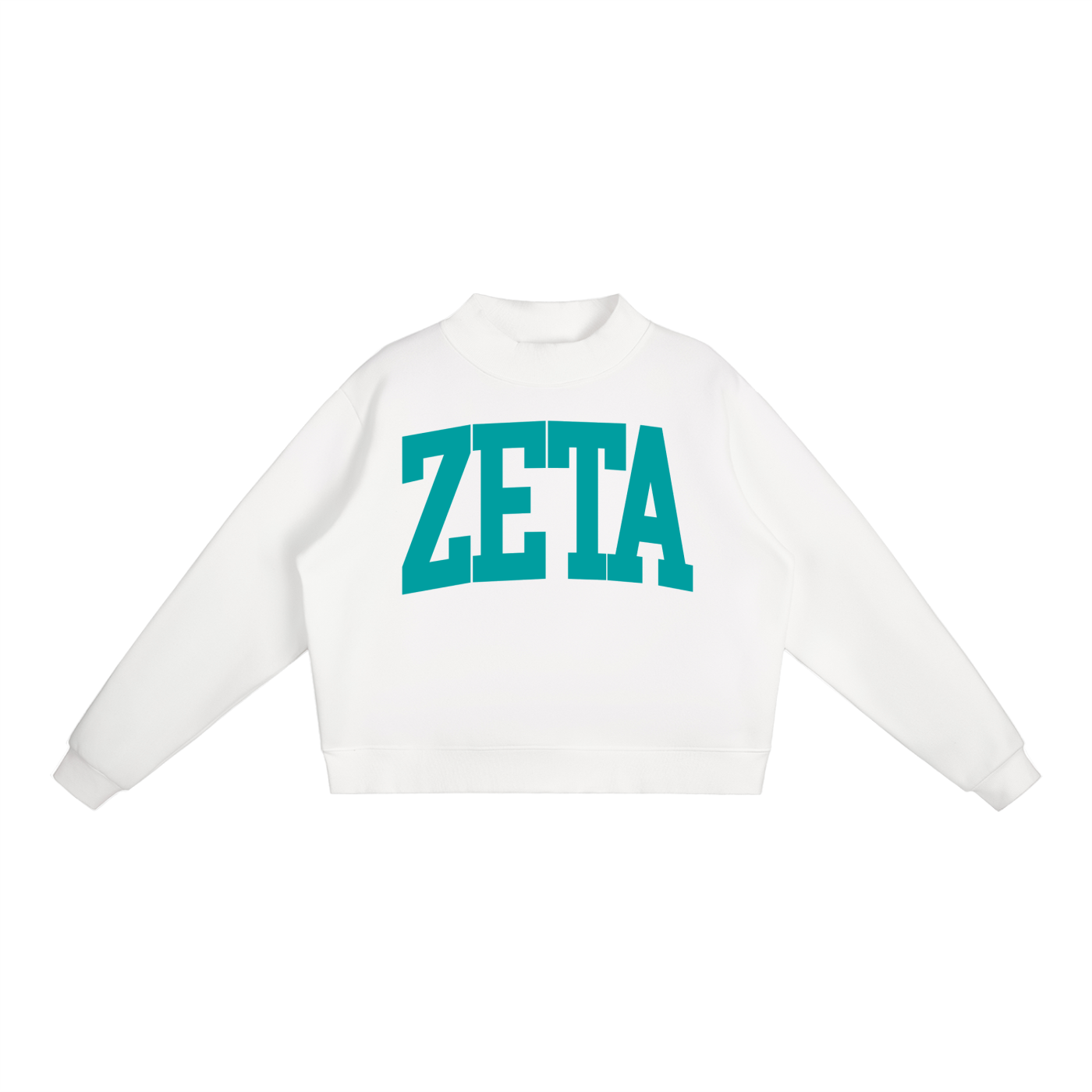 Zeta Tau Alpha Big Mock Neck Sweatshirt - Ivy Society