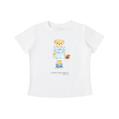 Alpha Chi Omega Flower Bear T Shirt