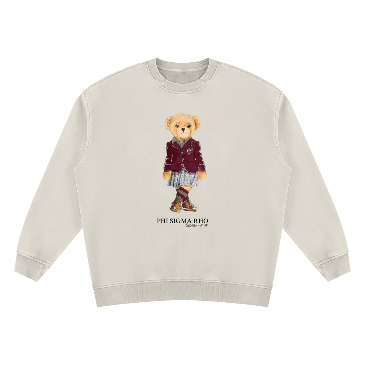 Phi Sigma Rho Sorority Bear Vintage Wash Sweatshirt