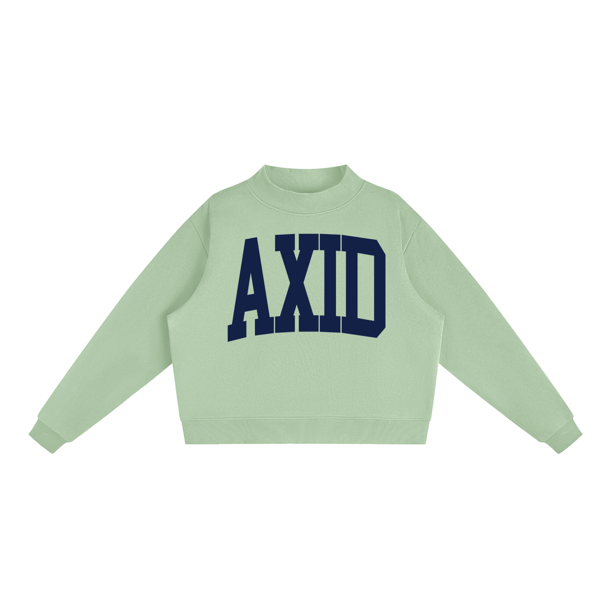 Essential Fleece Mock-Neck Crew Sweatshirt