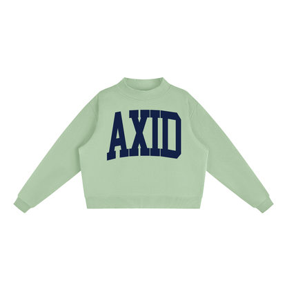 Essential Fleece Mock-Neck Crew Sweatshirt