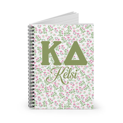 Kappa Delta Personalized Flower Notebook