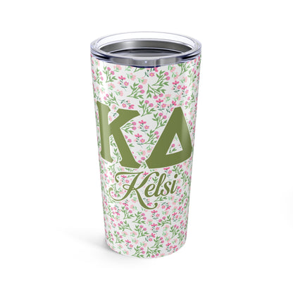 Kappa Delta Personalized Floral Tumbler