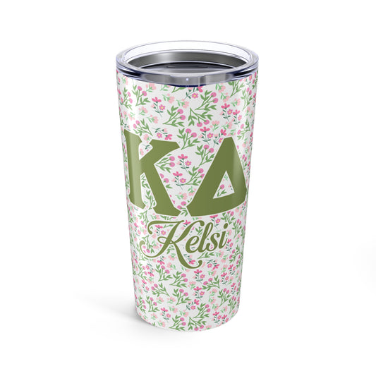 Kappa Delta Personalized Floral Tumbler