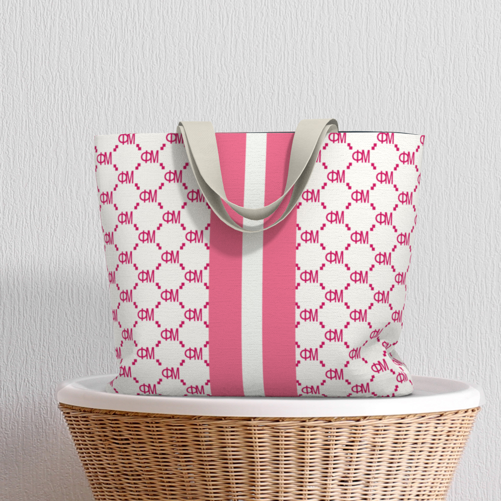 Phi Mu Print Tote Bag