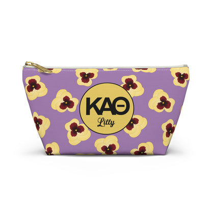 Kappa Alpha Theta Personaized Pansy Makeup Bag - Ivy Society