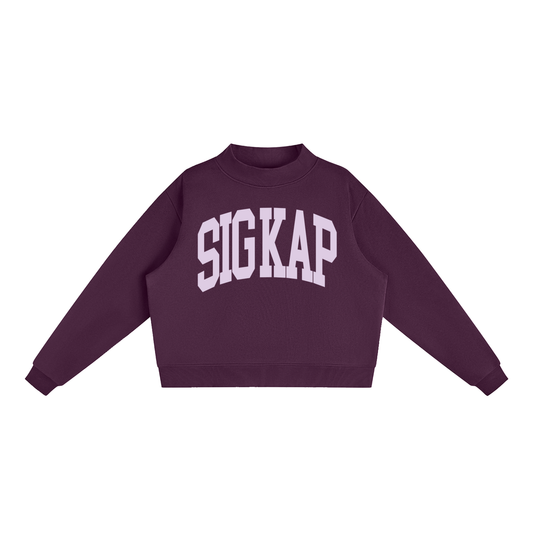 Sigma Kappa Big Mock Neck Sweatshirt